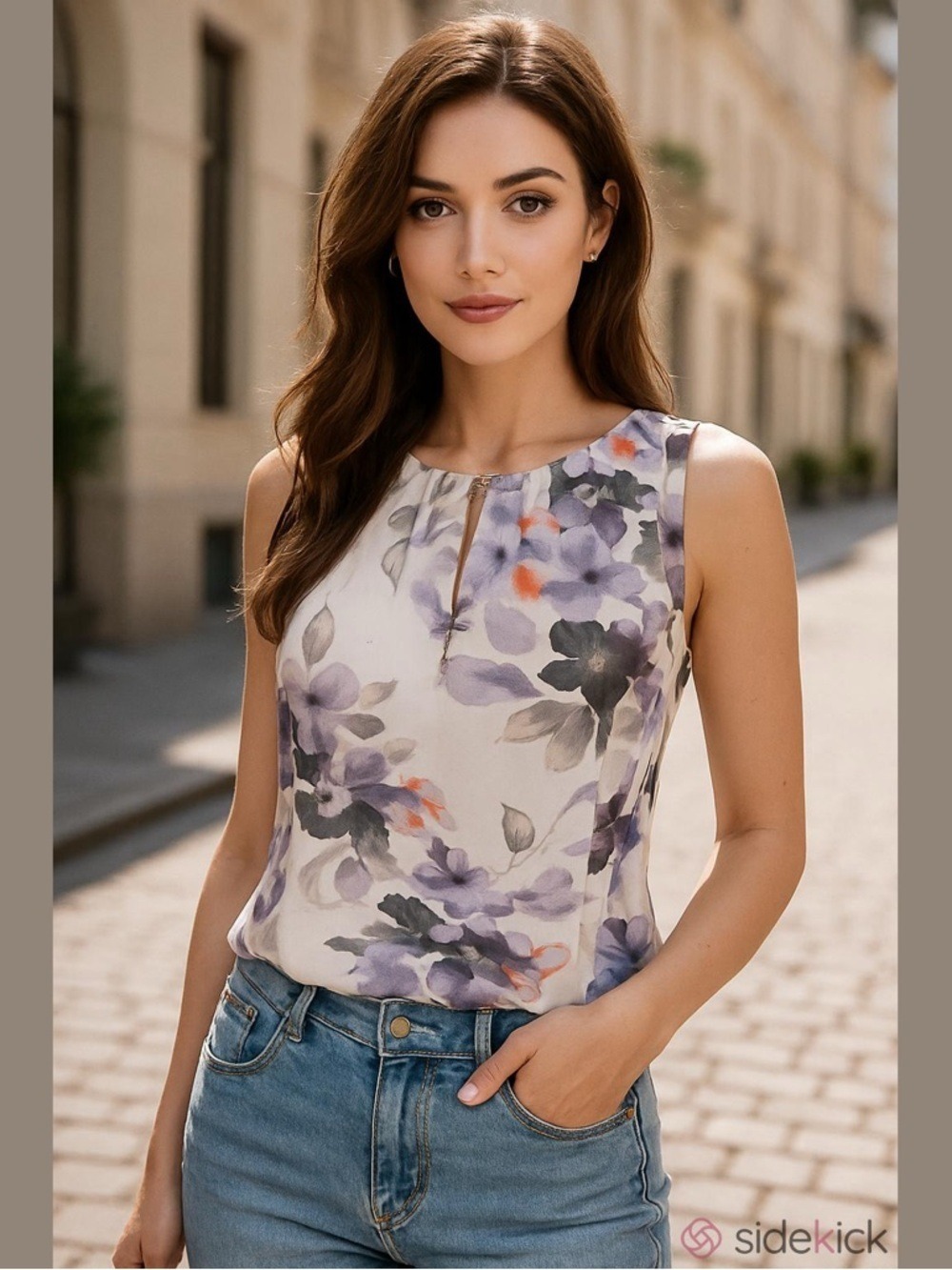 2 items bundle White House Black Market White
Purple Floral Blouses Top Size 0